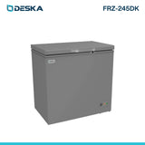 CONGELATEUR DESKA HORIZONTAL 250LITRES AVEC VITRE GRIS FRZ245DK