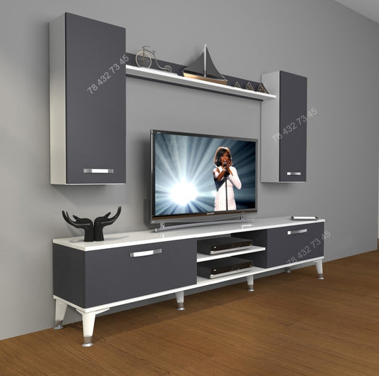 Meuble TV Gris Blanc - 1m80