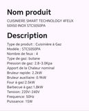 CUISINIERE SMART TECHNOLOGY 4FEUX 50X50 INOX STC5050PA