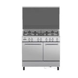 CUISINIERE FINIX 5FEUX 90X60 AVEC PORTE A BOUTEILLE GRIS G95NEM