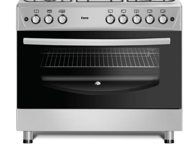 Cuisinière FERRE 5feux 90X60 à gaz gris F9P50G2-DI
