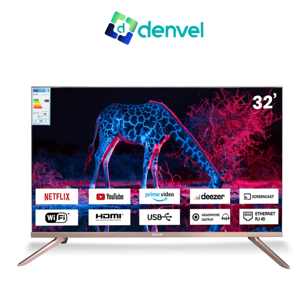 Téléviseur DENVEL 32" SMART ANDROIS HD 32DEHDSMART