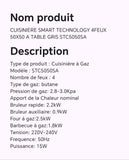 CUISINIERE SMART TECHNOLOGY 4FEUX 50X50 A TABLE GRIS STC5050SA