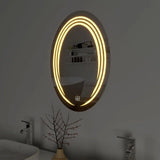 Miroir rond avec éclairage LED et capteur tactile pour la salle de bain, la chambre et l'espace maquillage