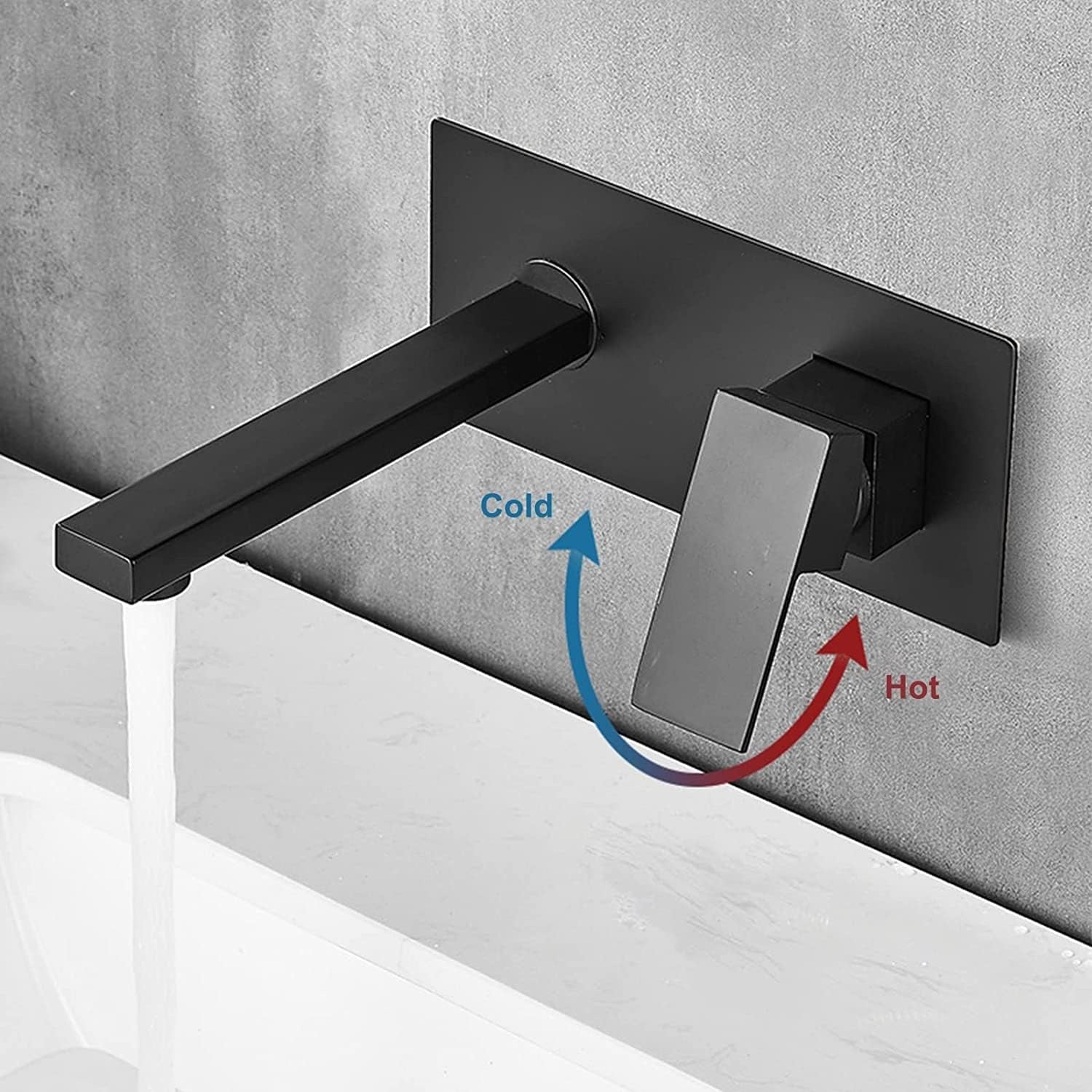 Robinet Mural Mitigueur Pour Salle De Bain - Noir