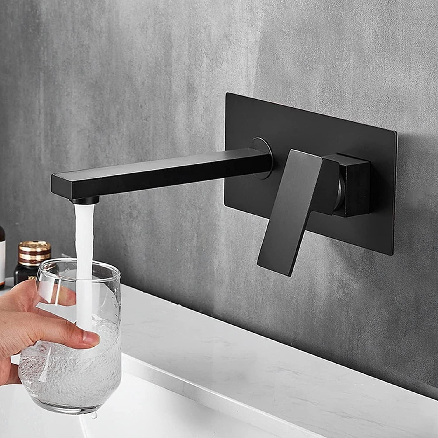 Robinet Mural Mitigueur Pour Salle De Bain - Noir