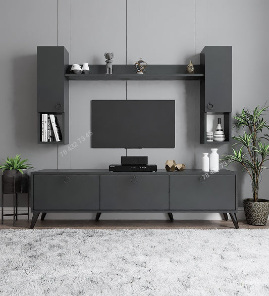 Meuble TV Gris Sombre - 2M