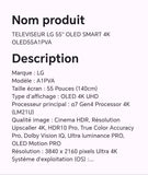 TELEVISEUR LG 55" OLED SMART 4K OLED55A1PVA