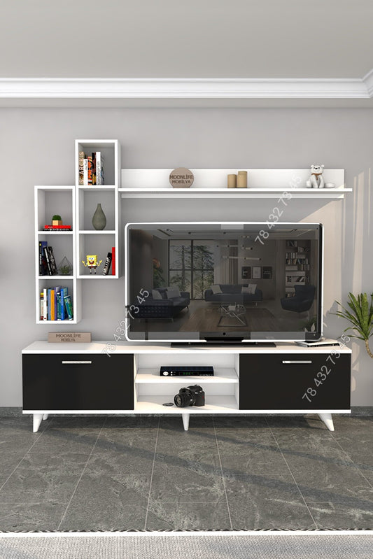 Meuble TV Noir & Blanc - 1m80