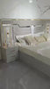 CHAMBRE A COUCHER 6BATTANTS 6PIECES LUMIÈRE LED AVEC DESIGN ARGENTÉ