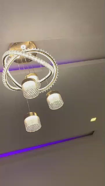 CHAMBRE A COUCHER 6BATTANTS 5PIECES BLANC ARGENTÉ