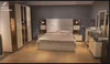 CHAMBRE A COUCHER 6BATTANTS 5PIECES BEIGE MARRON