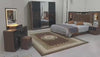 CHAMBRE A COUCHER 6BATTANTS 5PIECES MARRON NOIR