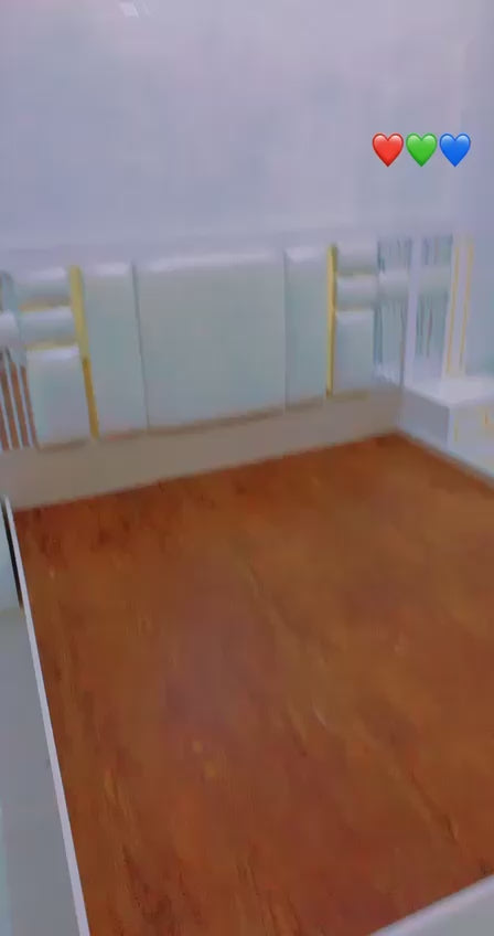 CHAMBRE A COUCHER 6BATTANTS 4PIECES BLANC DORÉ